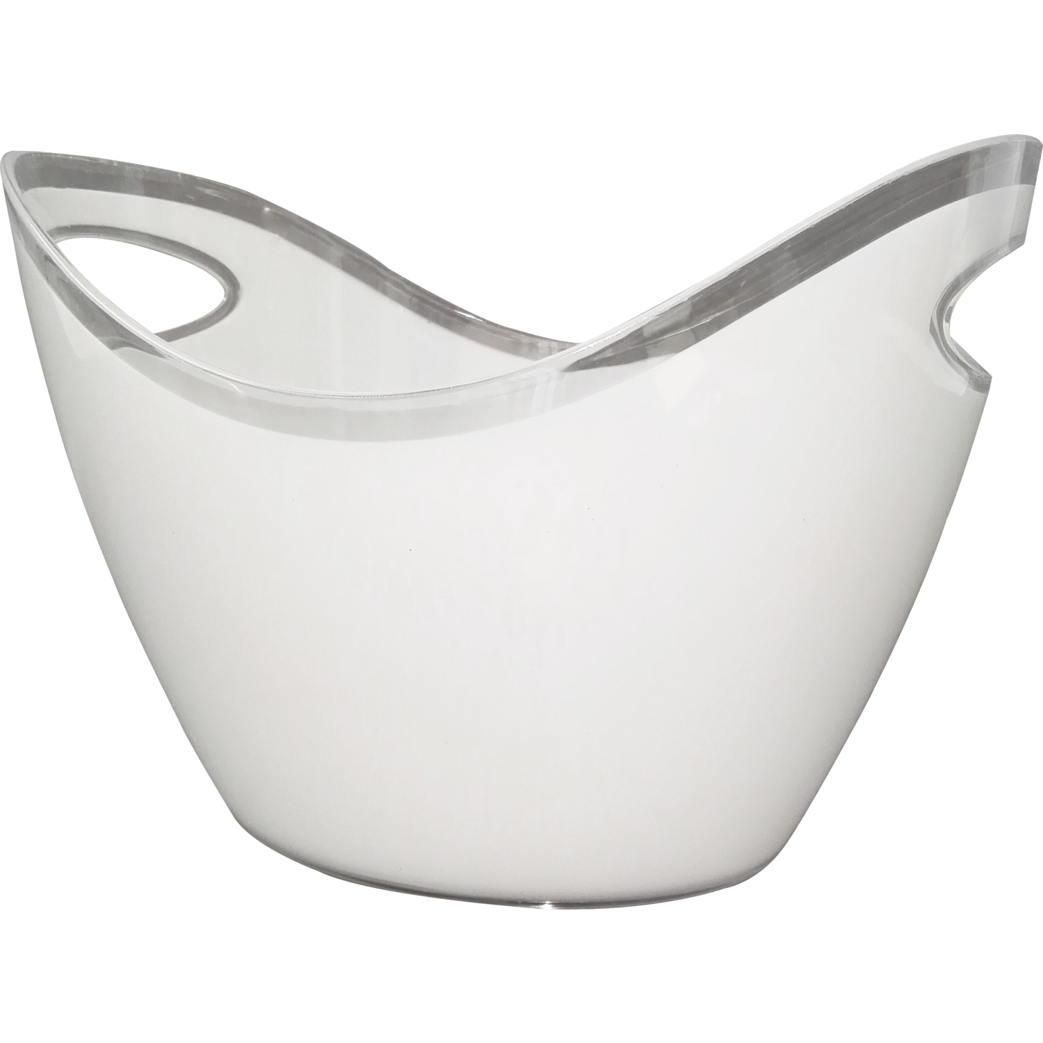 GUSTO CASA - Secchiello per Ghiaccio Ovale Bianco 10 litri - h24x35x26 cm